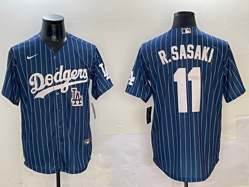 Men Los Angeles Dodgers #11 R Sasaki blue 2025 MLB nike jersey style 3->los angeles dodgers->MLB Jersey